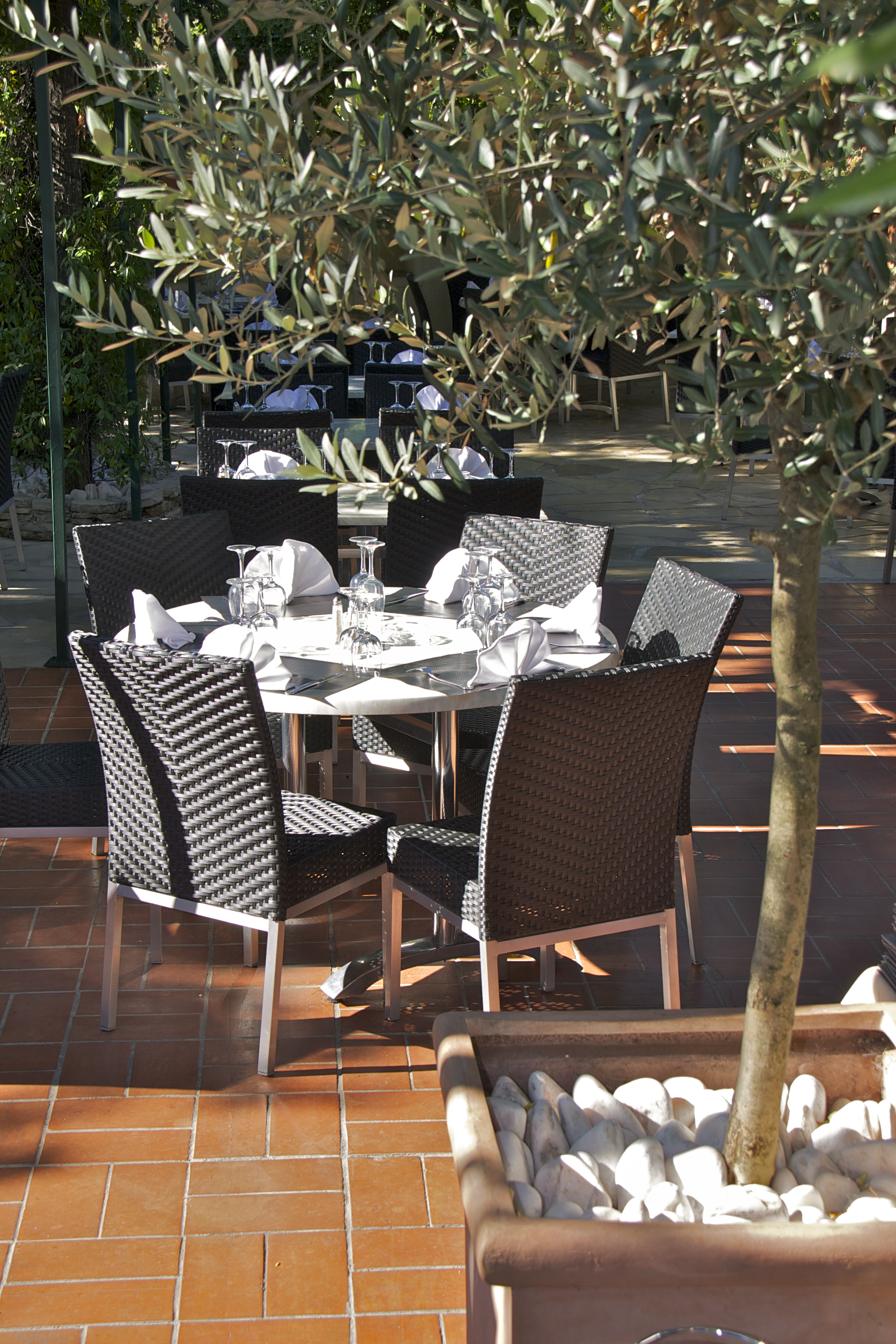 Terrasse du restaurant Chez Marius à Gémenos